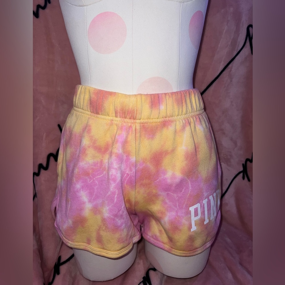PINK tie dye shorts
